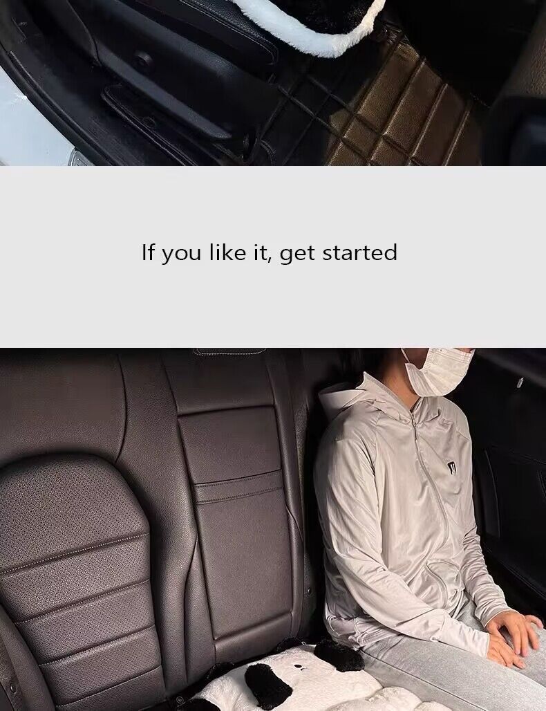 Cuscino per sedile integrato con supporto lombare universale per auto, per tutte le stagioni, in peluche invernale, pezzo unico_voghion.com