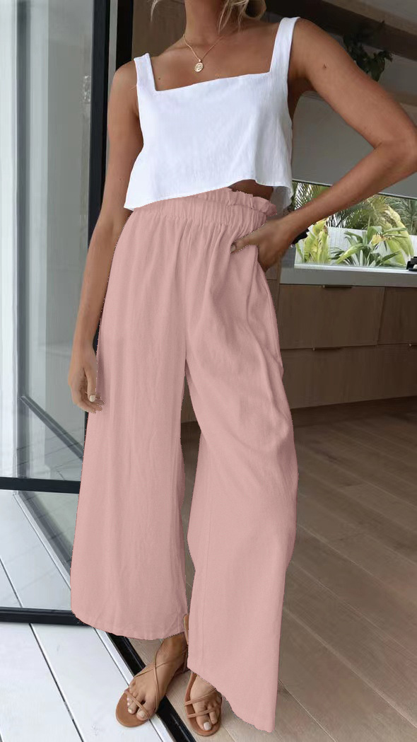 Women's Daily Simple Style Solid Color Full Length Casual Pants Wide Leg Pants display picture 36