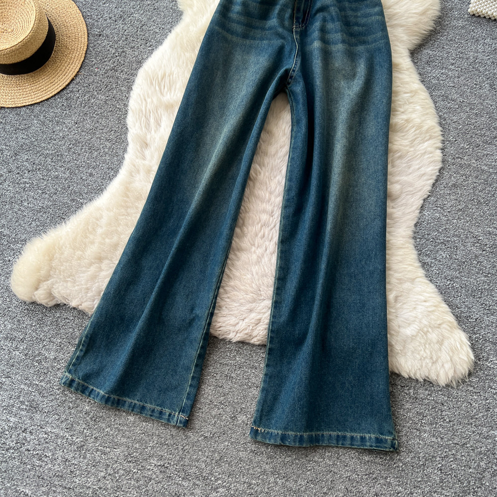 Retro High-Waisted Slimming Wide Leg Jumpsuit For Women Sleeveless Collared Sexy American Style Summer Fashion_ecoleips.com