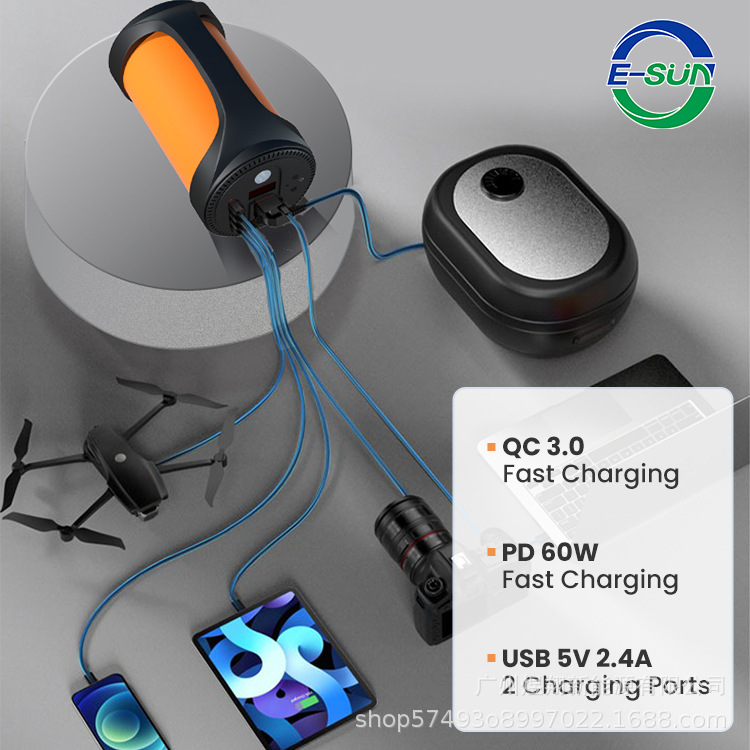 Ligero portátil 350W tambor de cintura fuente de alimentación móvil batería de litio de emergencia al aire libre portable cargador