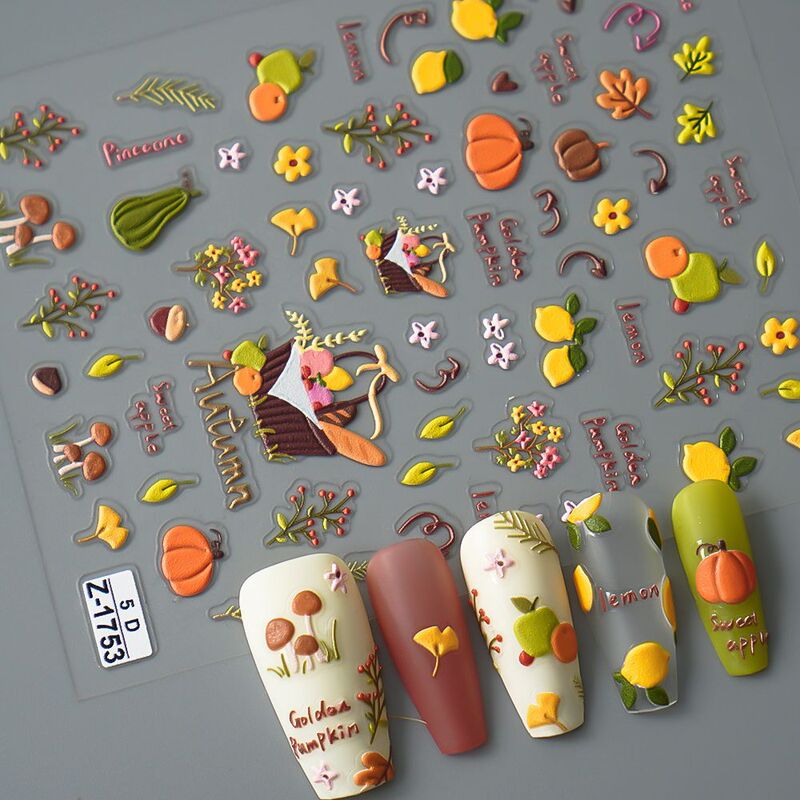 Redanco's New 5D Embossed Popular Cartoon Cute DIY Melon and Fruit Manicure Stickers Stereo Adhesive Nail Patches Redanco's New 5D Embossed Popular Cartoon Cute DIY Melon and Fruit Manicure Stickers Stereo Adhesive Nail Patches