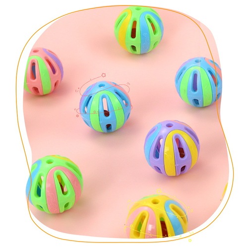 Multicolored Embossed Bell Ball Large Cat Toy, Cat Self-Happy Bell Pet Toy, Colorful Pet Cat Toy