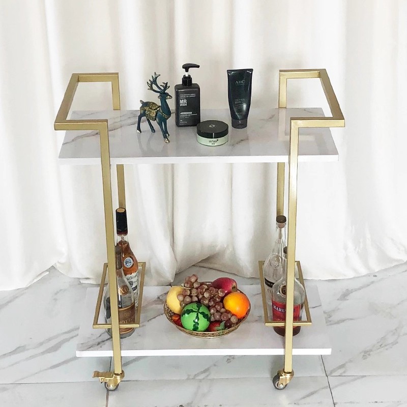 Multifunctional Trolley, Removable Tea Cart, Restaurant Kitchen Trolley, Creative Club Meal Delivery Cart, Cake Cart