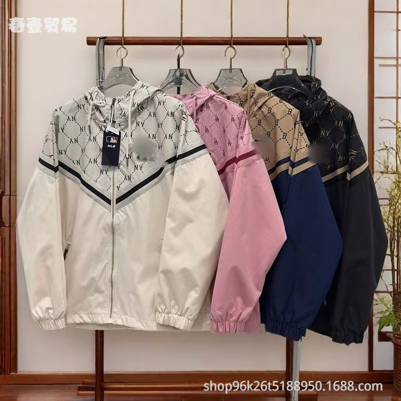 Spring New Style ml Brand Retro Floral Embroidery Patchwork Couple's Windbreaker Jacket Sportswear Casual Outerwear Trendy