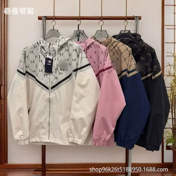 Spring New Style ml Brand Retro Floral Embroidery Patchwork Couple's Windbreaker Jacket Sportswear Casual Outerwear Trendy