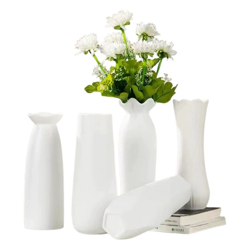 Простая современная керамическая ваза, Скандинавская гостиная, обеденный стол, украшение для новоселья, розовые цветы, водная ваза