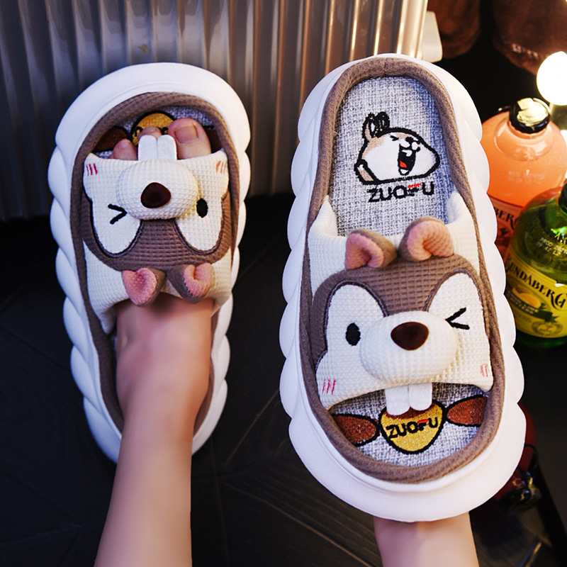 Damskor i plyschfleece med stängd tå, vinterhöst, sovrum, termiska, mjuka minnesskum, maskintvättbara husskor_voghion.com