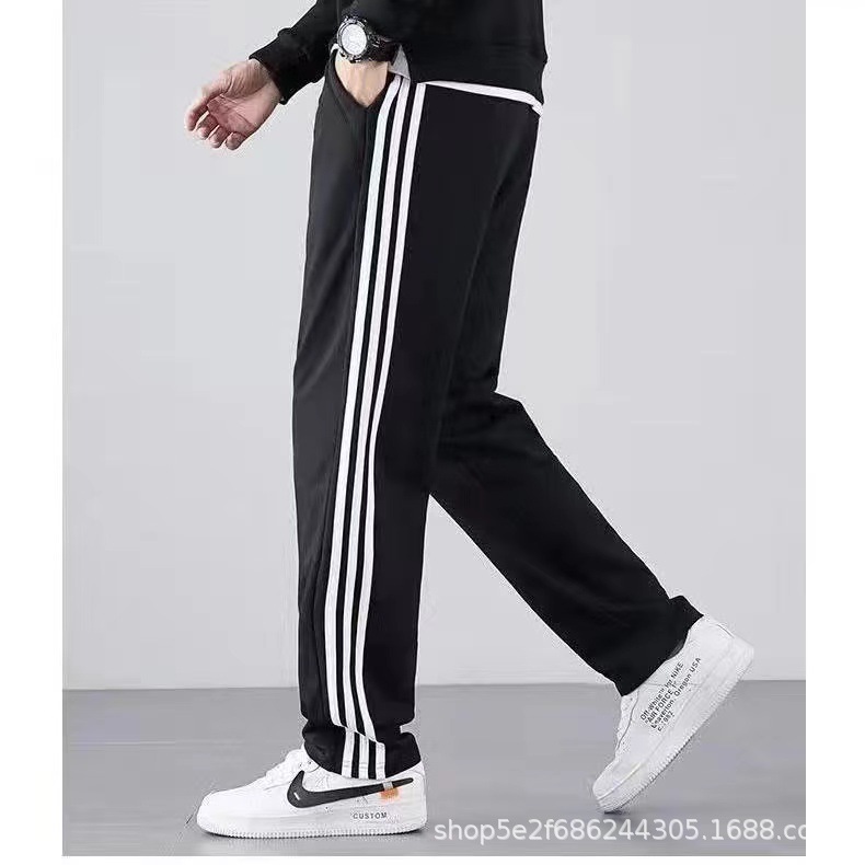 Primavera y otoño traje deportivo casual suéter cardigan de manga larga para hombres guapo par universitario de tres polos traje suelto de dos piezas