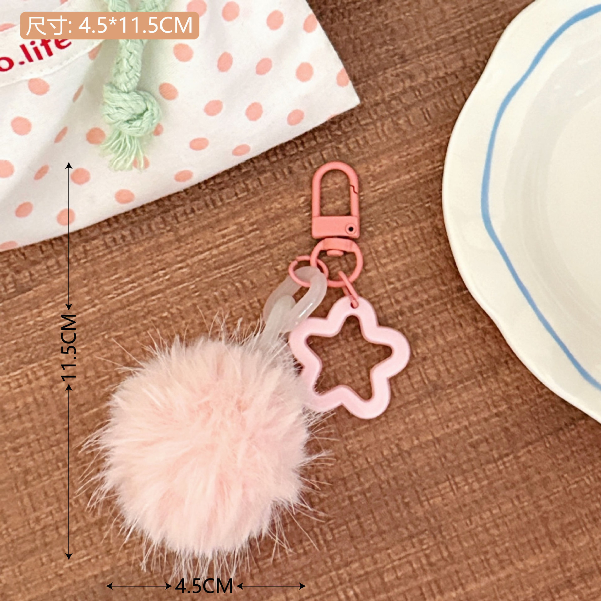 Creativo bolso de peluche muñeca colgante llavero de automóvil colgante universal chica corazón bolso de peluche colgante mayorista