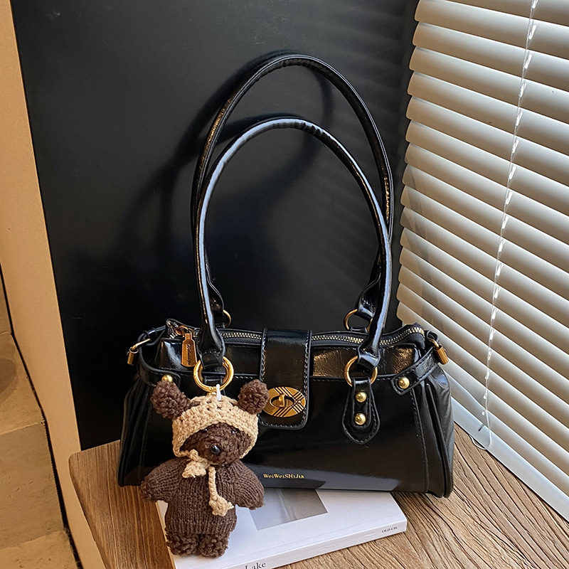 Premium Texture Retro Small Bag For Women 2026 New Fashion Versatile Single Shoulder Underarm Bag Commuter Handbag Baguette Bag - Thumbnail 4