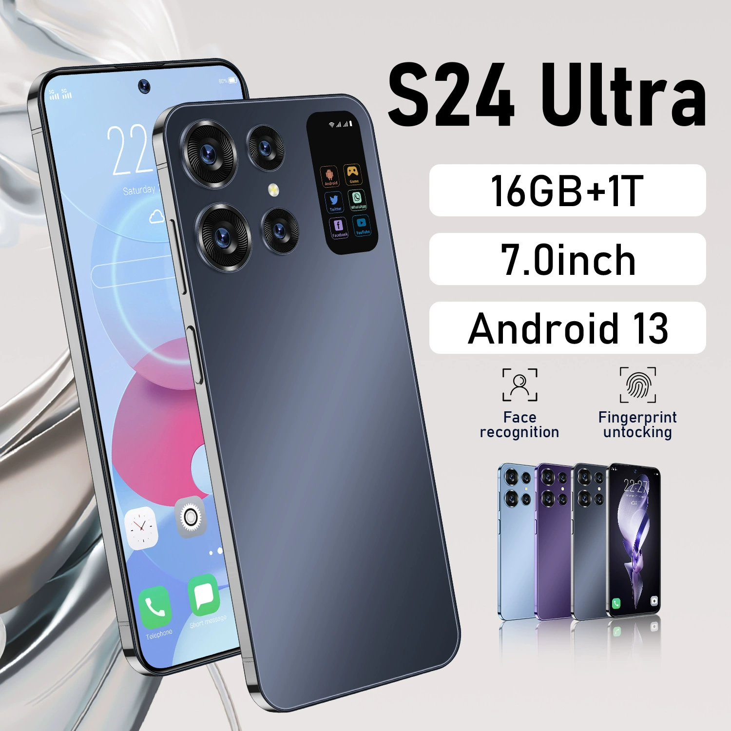 Иностранная торговля S24 Ultra кросс-борд мобильный телефон 16+1 ТБ большая память 7.0 дюймов HD экран источник производителей может быть выдан