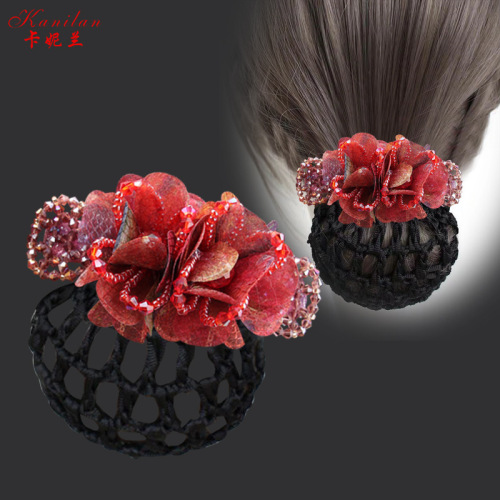 Headwear Korean flight attendant nurse professional hair clips net hairpins top clips hair net clips hair accessories