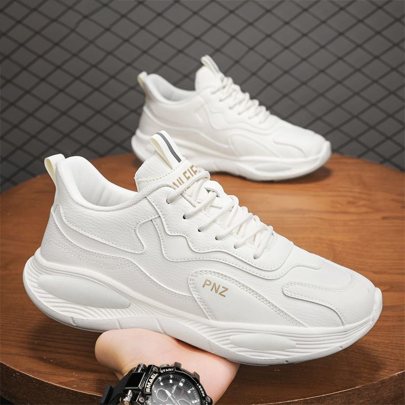 Summer breathable trend universal white sneakers platform for…