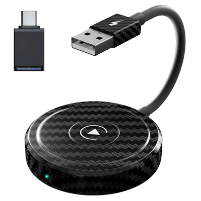 Box Wireless Box Android – Simsiz CarPlay və Android Auto - carplay-round-carbon-fiber