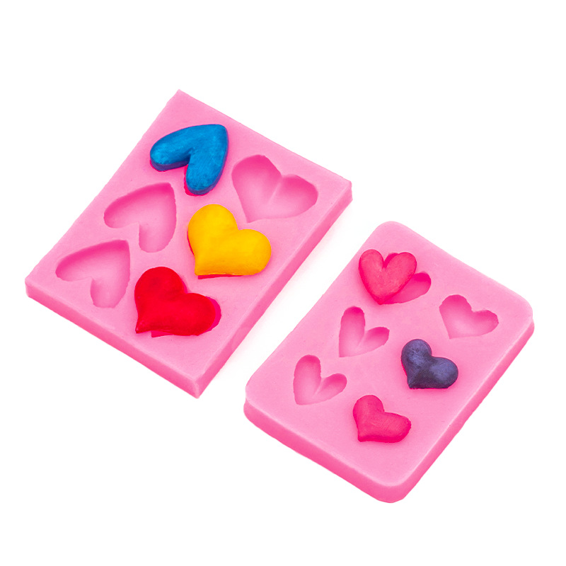 En forma de corazón amor mousse pastel al por mayor molde de silicona para hornear molde de chocolate DIY conjunto de dos piezas