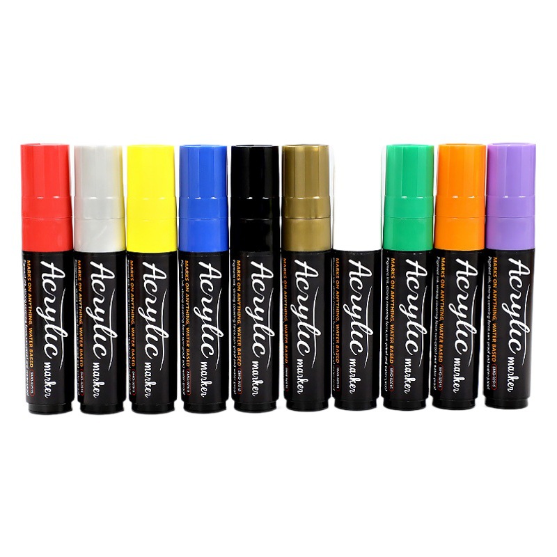 Rotulador acrílico Somachi de 15mm, bolígrafo especial para graffiti, rotulador apilable de color opaco de trazo grande