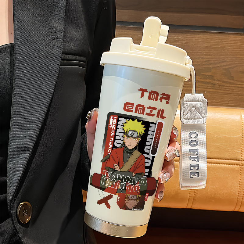 ナルト魔法瓶カップ漫画ナルトサスケ学生ウォーターカップ高価値ストロー 316 ステンレス鋼食品グレード|undefined