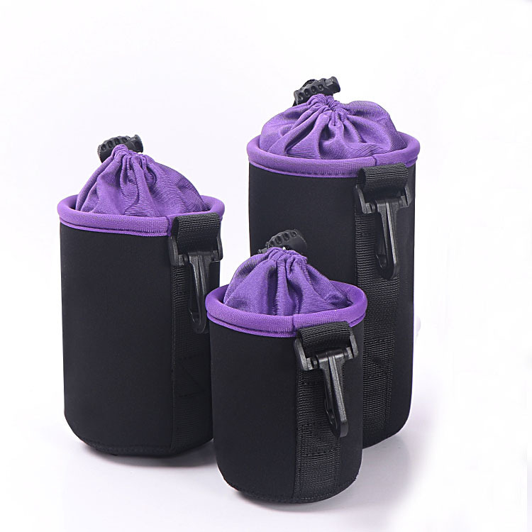 (2개) 제조업체 도매 카메라 렌즈 가방 방수 보관 가방 다이빙 재료 두꺼워지고 벨벳 카메라 렌즈 가방 보호 커버