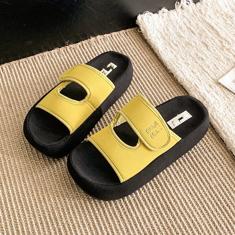 Zapatillas de velcro de fondo grueso para mujeres de verano, nuevas zapatillas de alta calidad con falda de arena, zapatillas frías image 7