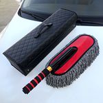 汽车拖把高档不掉毛蜡刷可伸缩软毛蜡油车刷除尘擦车掸子扫雪专用