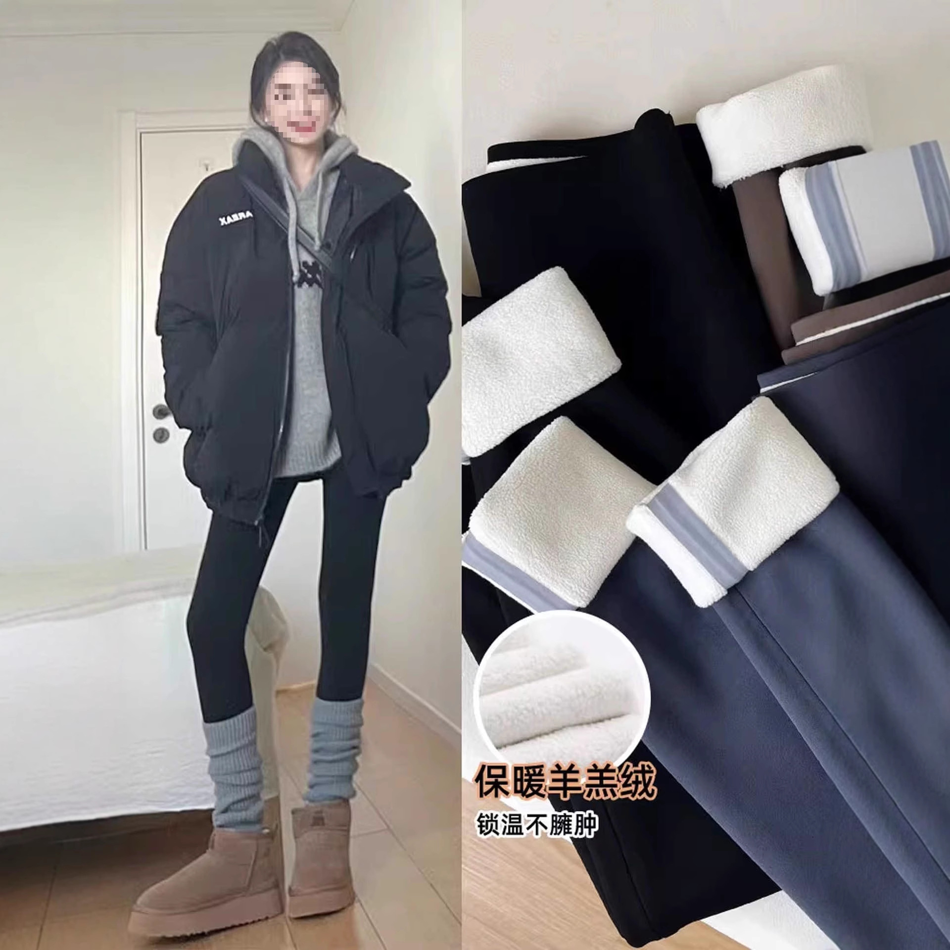 加绒鲨鱼裤女2025新款秋冬季加厚小脚棉裤性感收腹提臀瑜伽打底裤
