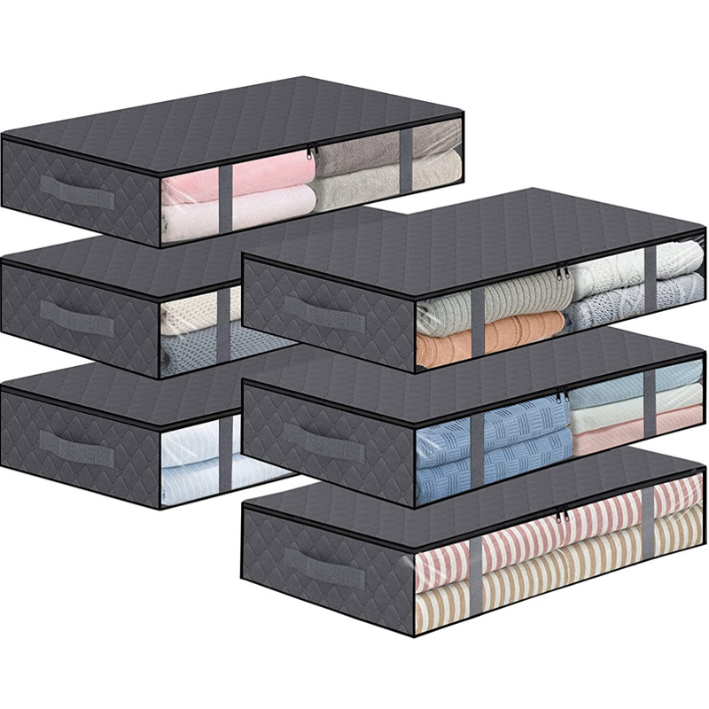 Venta al por mayor caja de almacenamiento del hogar debajo de la cama ropa plegable edredón bolsa de almacenamiento edredón ropa organización bolsa cama caja de almacenamiento inferior