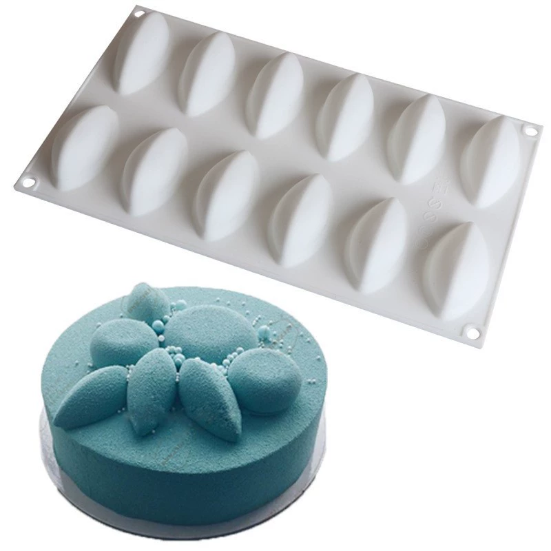 Silicone mousse mold Italy, white 21×21×4 cm, food-grade flexible baking tray