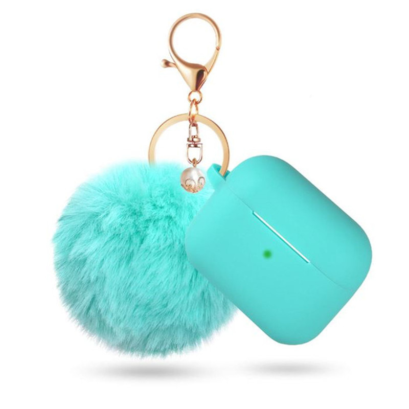 Cute Simple Style Classic Style Solid Color Plush Bluetooth Earbuds Case display picture 1
