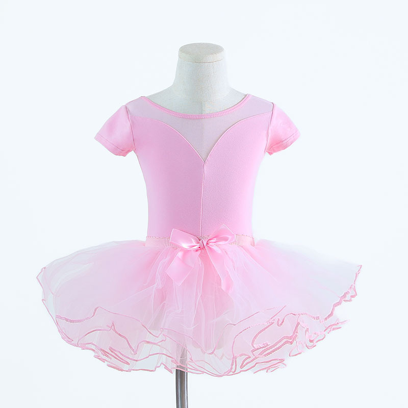 Niños danza uniformes malla empalme ropa de entrenamiento adorable ropa de baile confortable ropa de ballet transpirable image 19