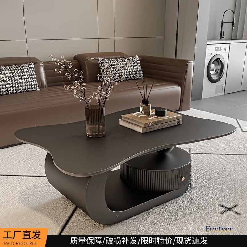 Designer Creative Stone Tea Table for Living Room, Home Use, Light Luxury, High-End Feel, Small-Sized Irregular Shaped Tea Table Designer Creative Stone Tea Table for Living Room, Home Use, Light Luxury, High-End Feel, Small-Sized Irregular Shaped Tea Table