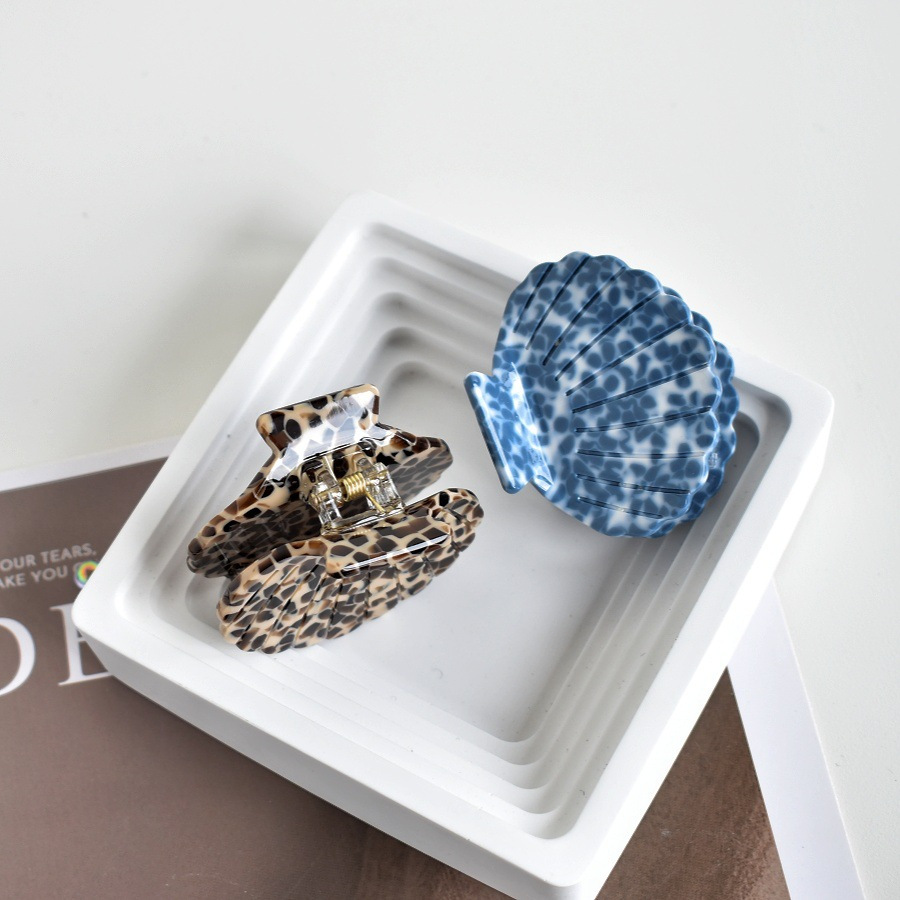 Barrette cheveux coquillage unisexe en acétate pour coiffure_voghion.com