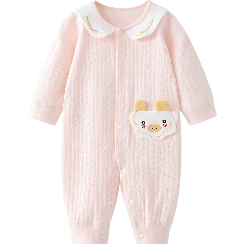 Primavera y otoño, camiseta infantil, delgada para hombres y mujeres, ropa de recién nacidos, ropa de algodón para bebés, ropa de otoño
