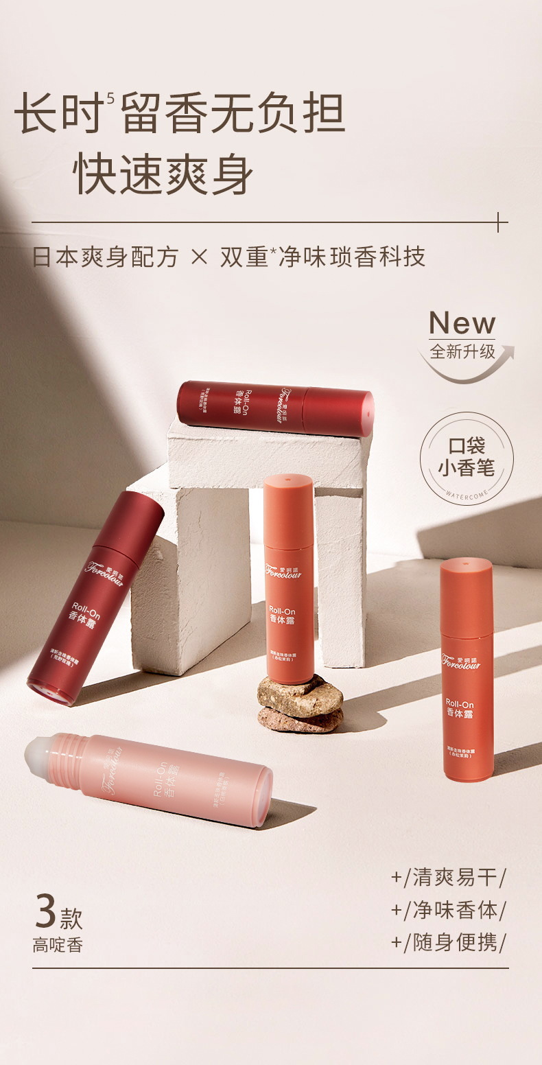 Aihono Fresh Perfume Antiperspirant Gel Rolling Ball Long-lasting Light Fragrance Portable Rolling Ball Body Lotion 20ml details Picture