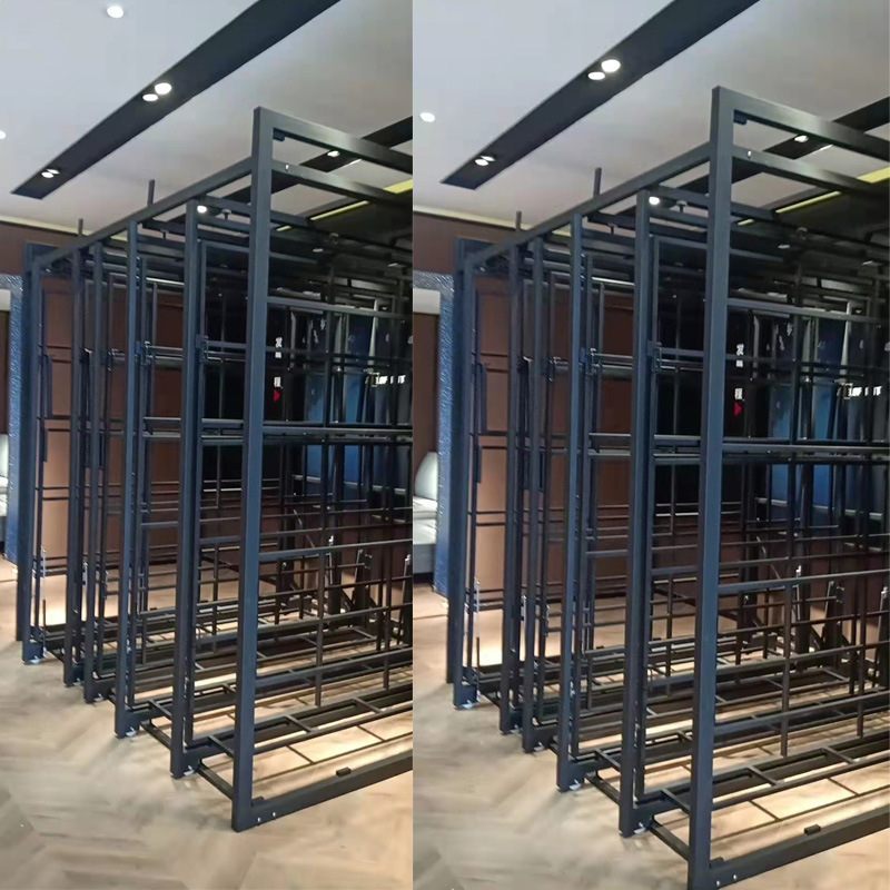 家具展厅专用可推拉放平床垫架 商场同款侧翻陈列台 重型承重静音