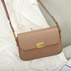 Fashionable leather trend one-shoulder bag, small bag, Chanel style, cowhide, genuine leather