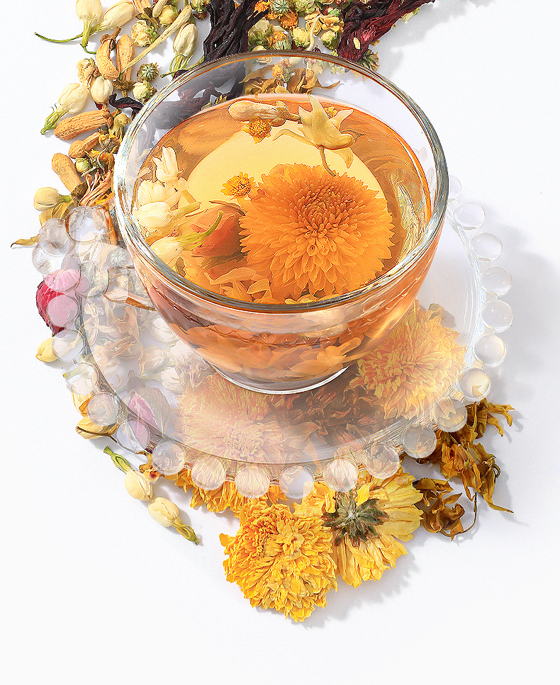 Twelve Flower Herbal Tea Gift Box Rose Jasmine Rosebud Osmanthus Roselle Dendrobium Flower Green Calyx Plum Bitter Orange Flower 117g specifications