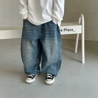 男童软牛仔裤春秋2026新款儿童裤子男孩秋季长裤中小童直筒裤春秋