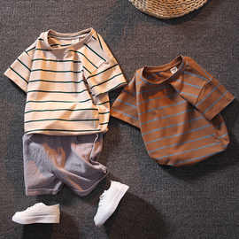 童装套装夏装短袖潮2024新款中小童洋气3衣服男童宝宝5韩版两件套