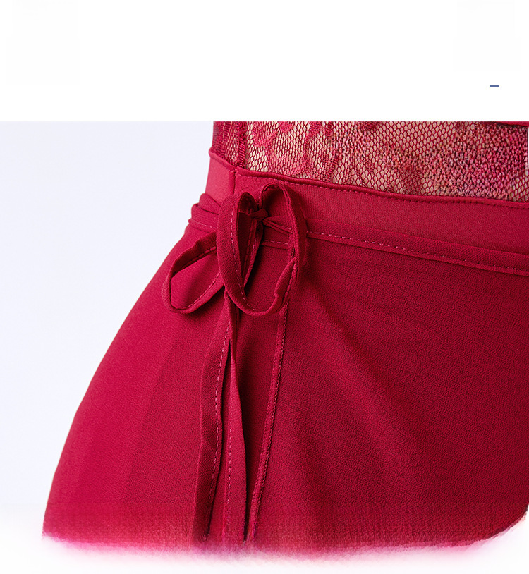 Ballet Skirt Women's Adult One-piece Lace-up Hip Chiffon Skirt Professional Training Clothes Matching Half-length Vallen Skirt