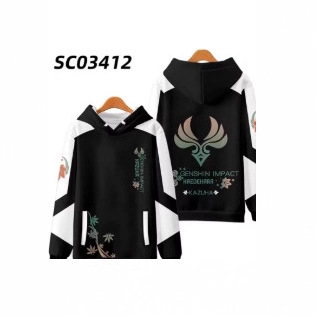 2025 Genshin Impact Kaedehara Kazuha Game with 3D Empty Cap Sweatshirts Sweatshirt