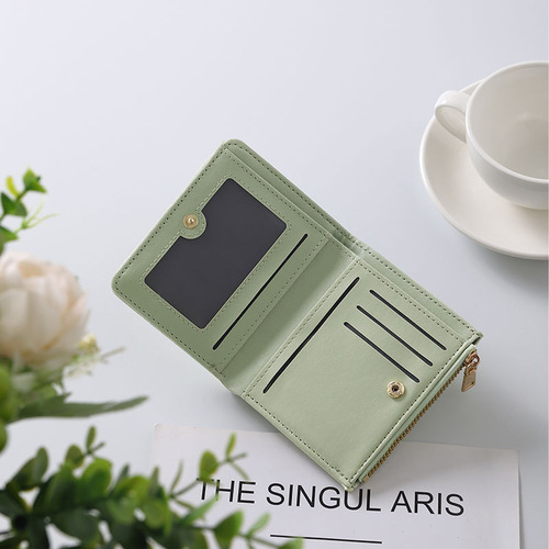 Direct Selling New Small Wallet for Women, Short Length Cute Japanese Schoolgirl Style Multi-Card Slot Card Holder Coin Purse Combo Bag