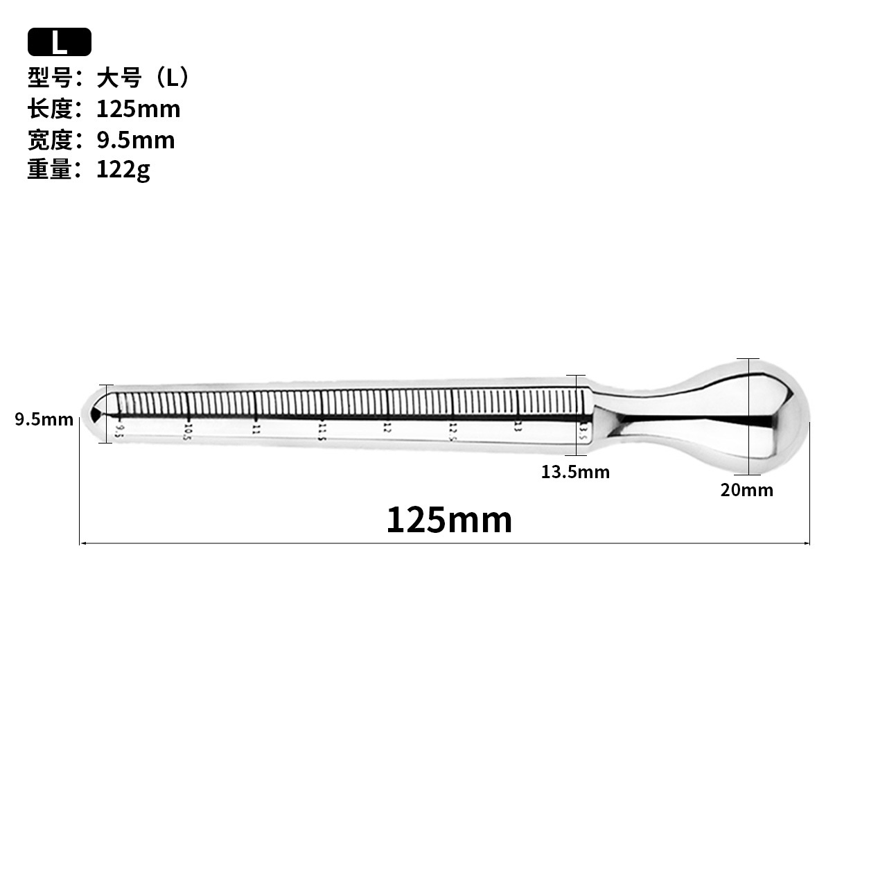 Qianai FRRK-178 anal Yin caballo ojo palo de tres usos masajeador de acero inoxidable metal próstata AV palo hombres y mujeres suministros