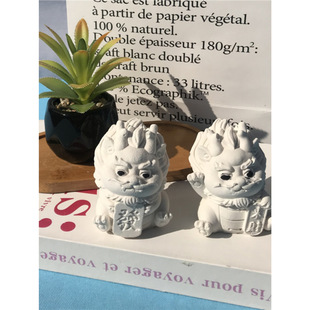 Green Sandstone Lion Silicone Mold Door Guardian Small Ornaments a Pair of Cute Fortune Lion Molds to Bring Wealth