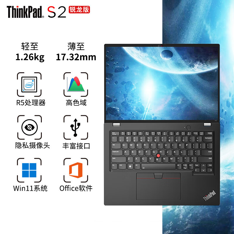 ThinkPad S2 联想商务办公轻薄笔记本电脑13代i5 16G 512G