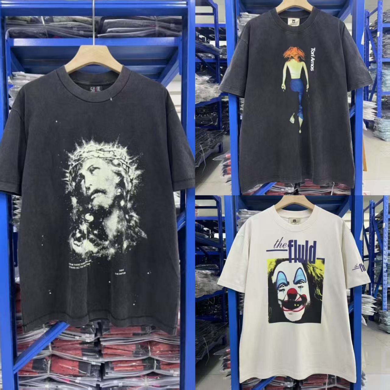Trendiges, verwaschenes, lässiges Hip-Hop-T-Shirt mit Rundhalsausschnitt und kurzen Ärmeln im Used-Look – für Damen und Herren_voghion.com