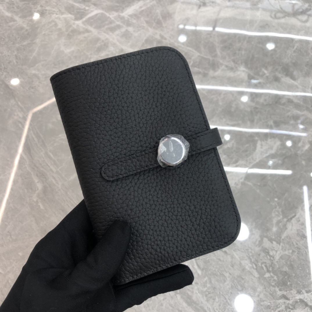 Thin solid color short small wallet