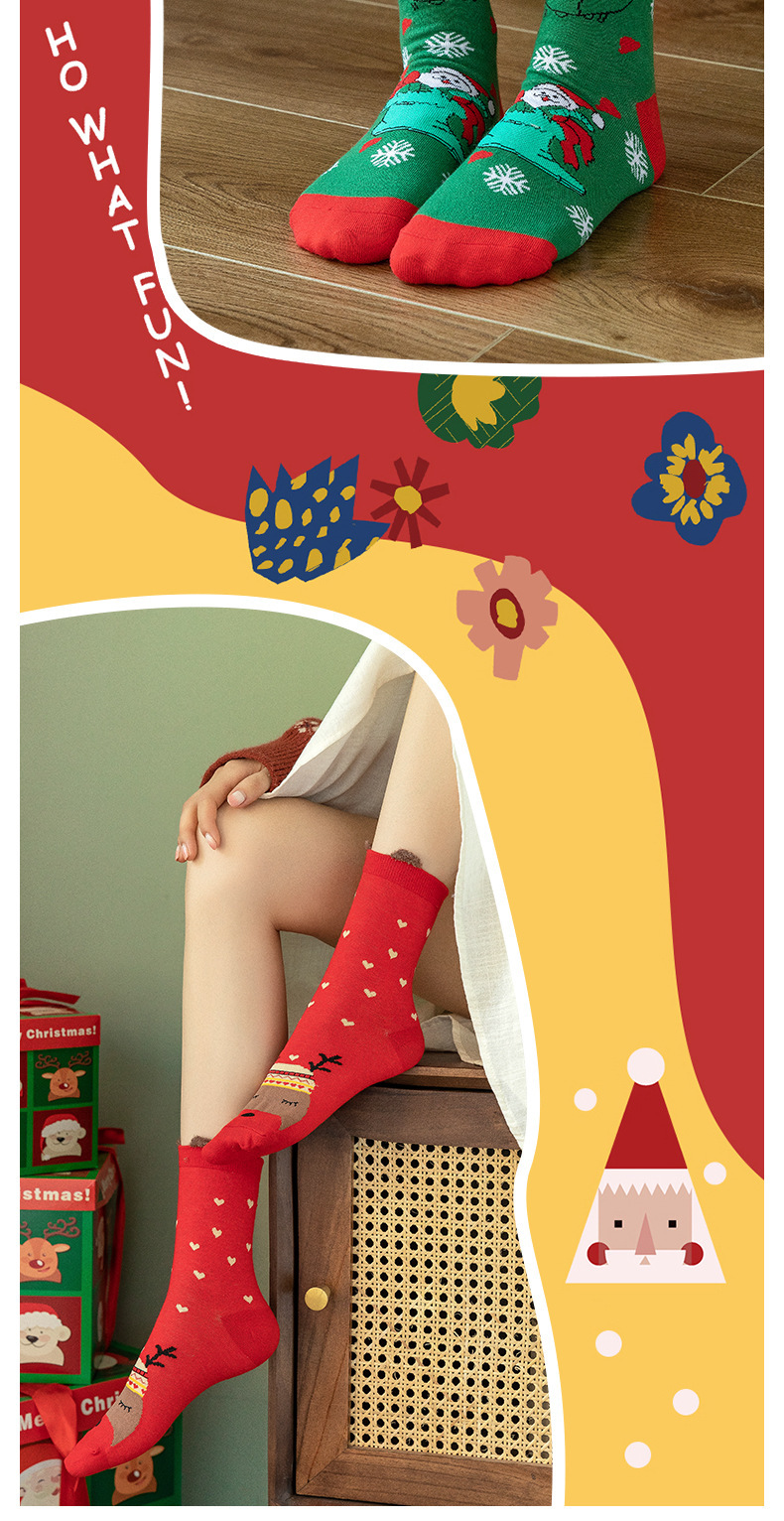 Cartoon Elk Socks