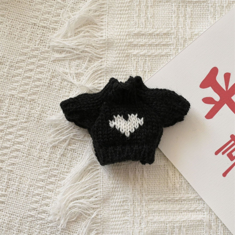 Venta caliente perro cabeza 14cm muñeco de peluche suéter colección de accesorios de ropa rabu ropa spot al por mayor