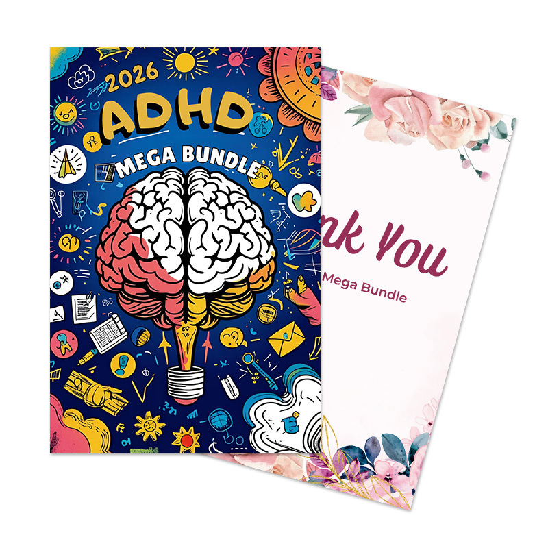 越境新製品 2026 ADHD MEGA BUNDLE メンタルヘルス 7-in-1 究極セット プランナー 在庫あり|undefined