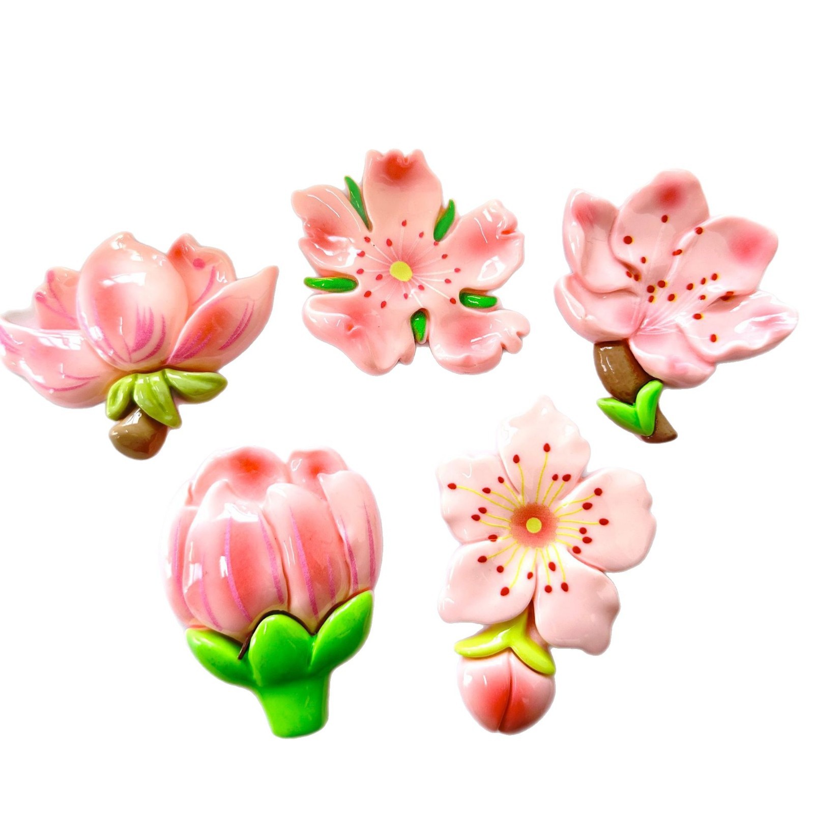大きなカードの桃の花が咲きます。